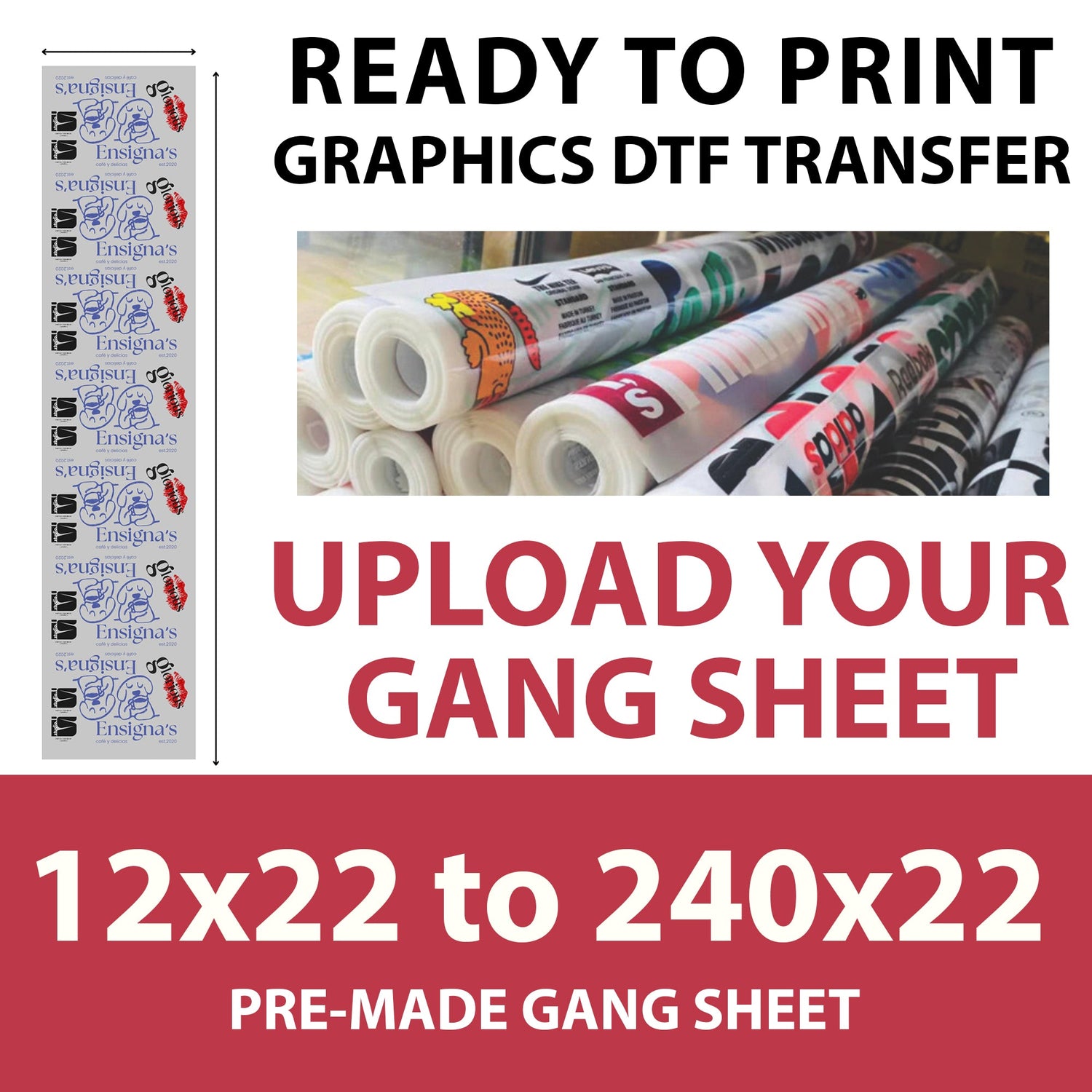 Print Ready DTF Transfers – Upload Your Own Gang Sheet